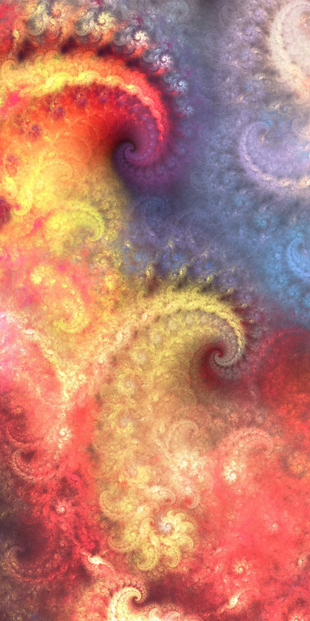 Abstract, colorful, fractal, 1080x2160 wallpaper