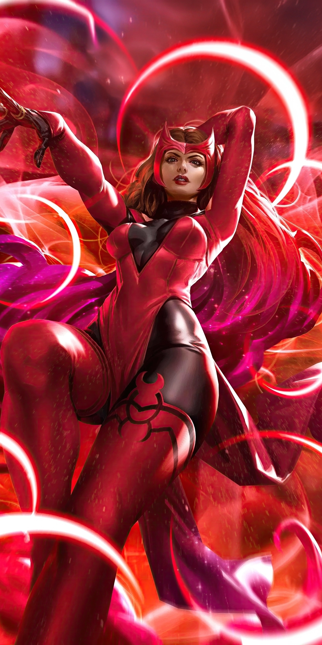 Scarlet Witch, wizard of century, movie art, 1080x2160 wallpaper