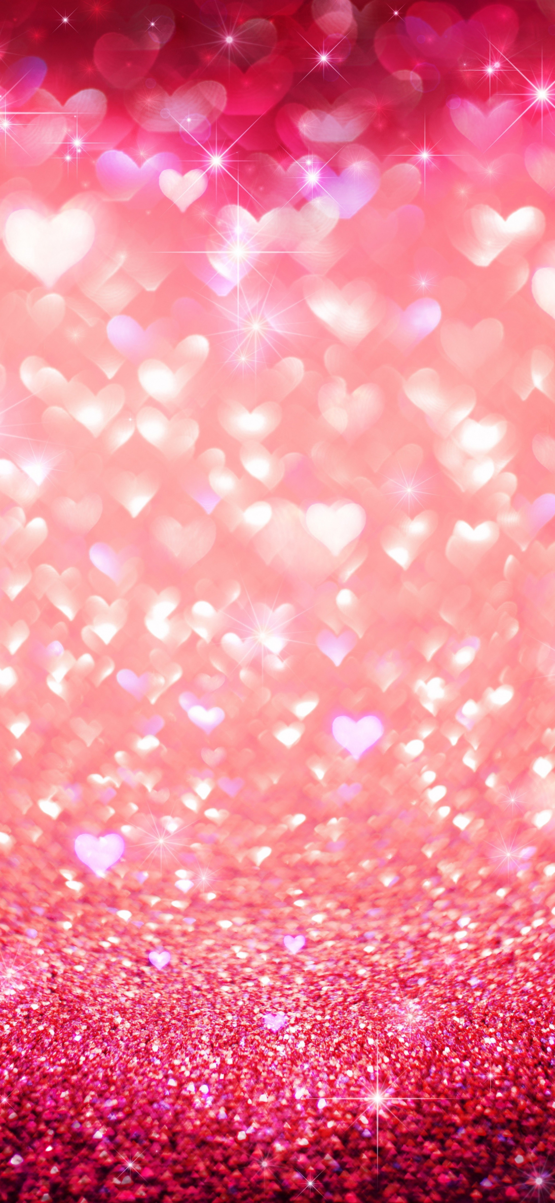 wallpaper hearts, glitters, shining