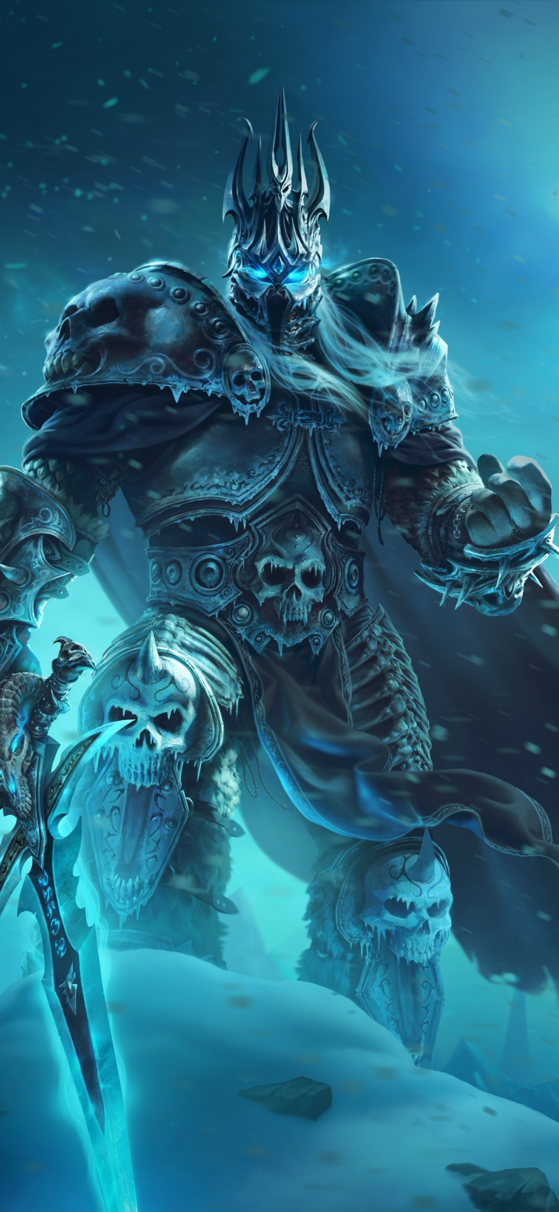 Dark King, World of Warcraft: Wrath of the Lich King, online game, 1125x2436 wallpaper