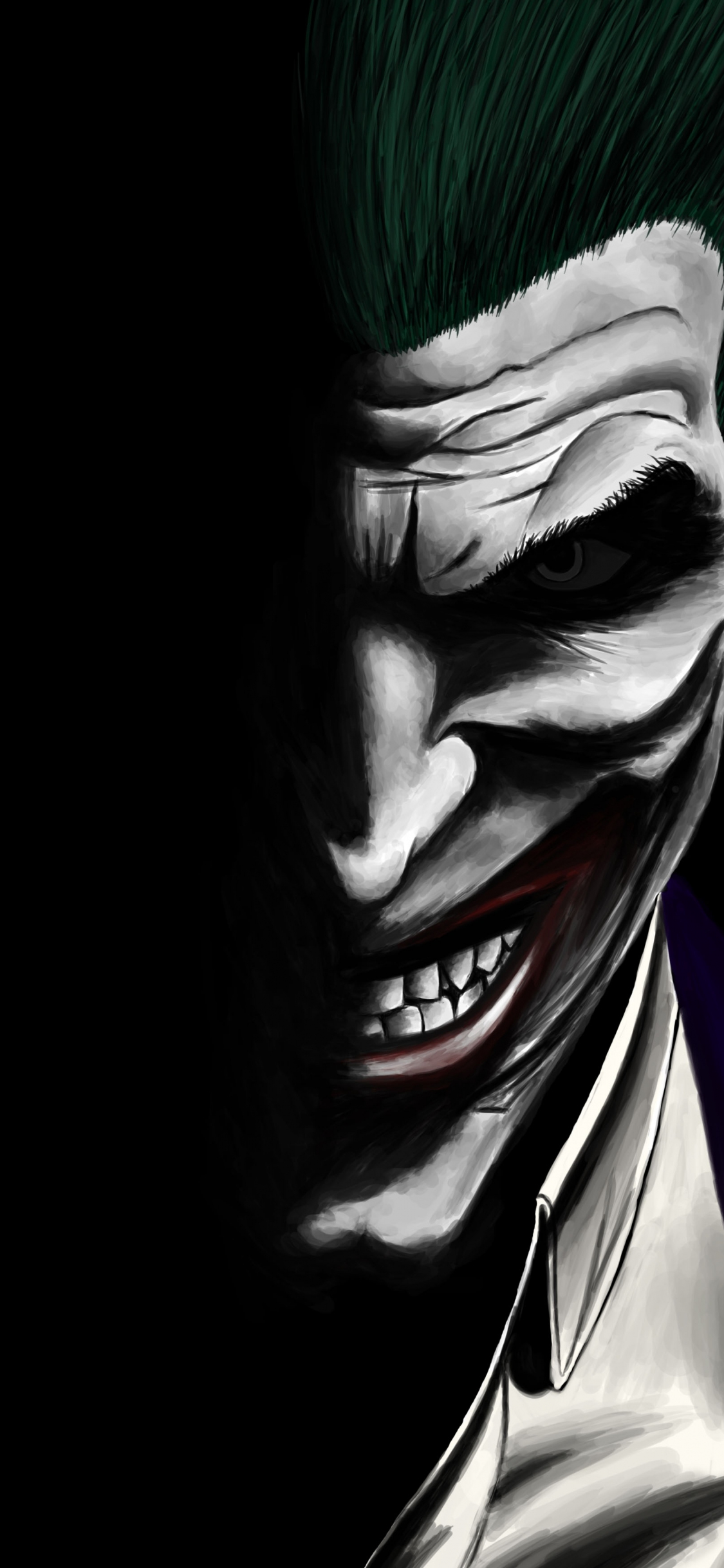 Download 1125x2436 Wallpaper Joker Dark Dc Comics Villain