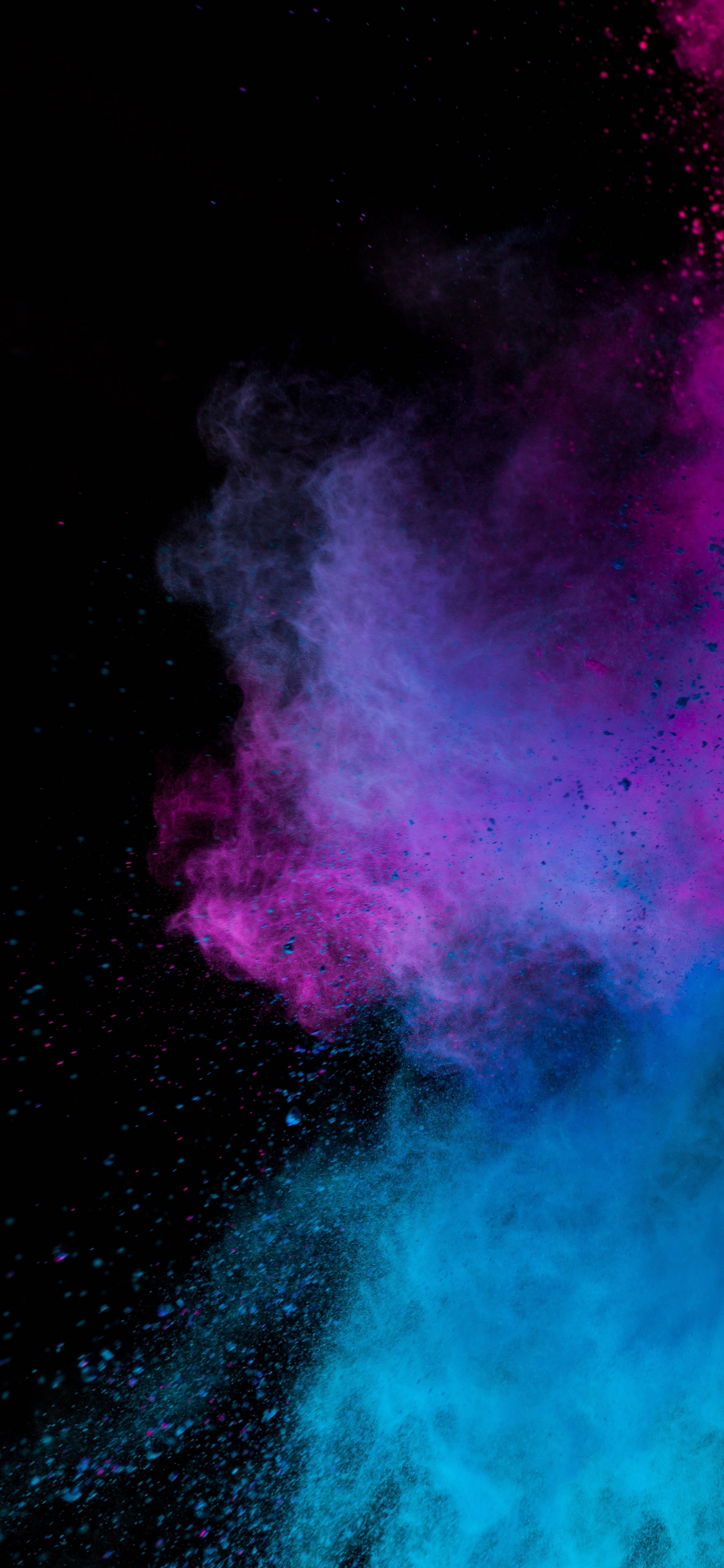 Download wallpaper 1125x2436 dusk, powder, paint, holi, multicolored,  iphone x, 1125x2436 hd background, 20608