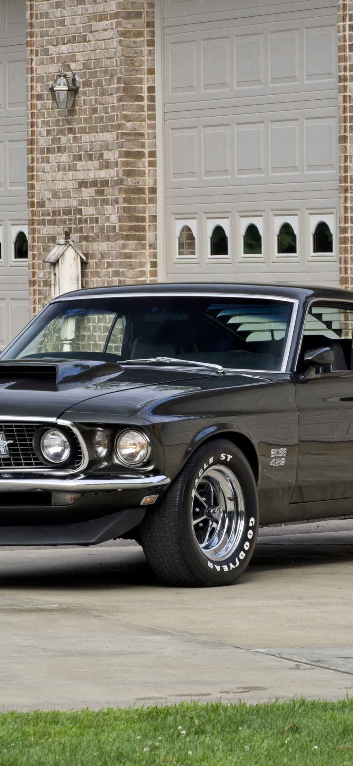 Download wallpaper 800x1200 boss muscle car ford 1969 red 429 mustang  iphone 4s4 for parallax hd background
