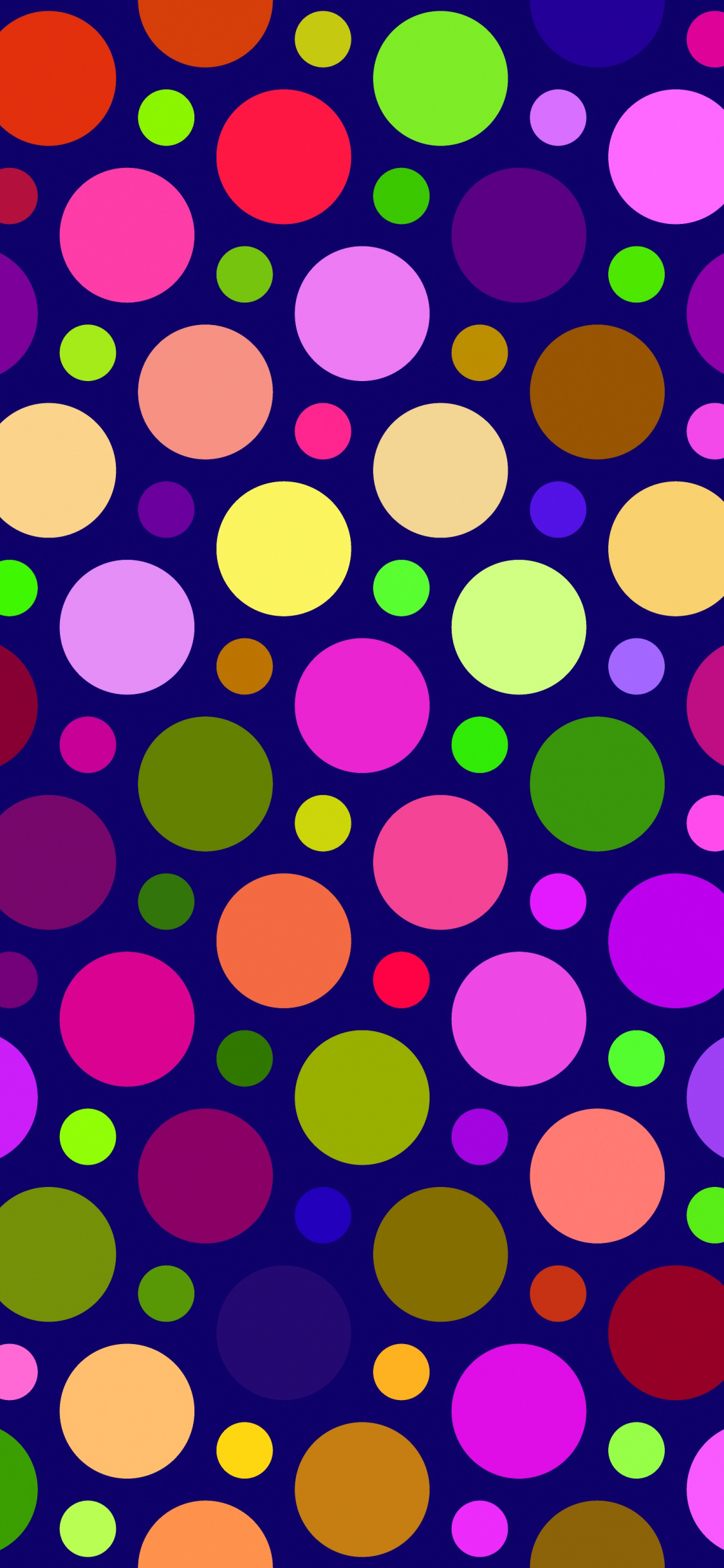 Download 1125x2436 wallpaper texture, colorful, circles, abstract