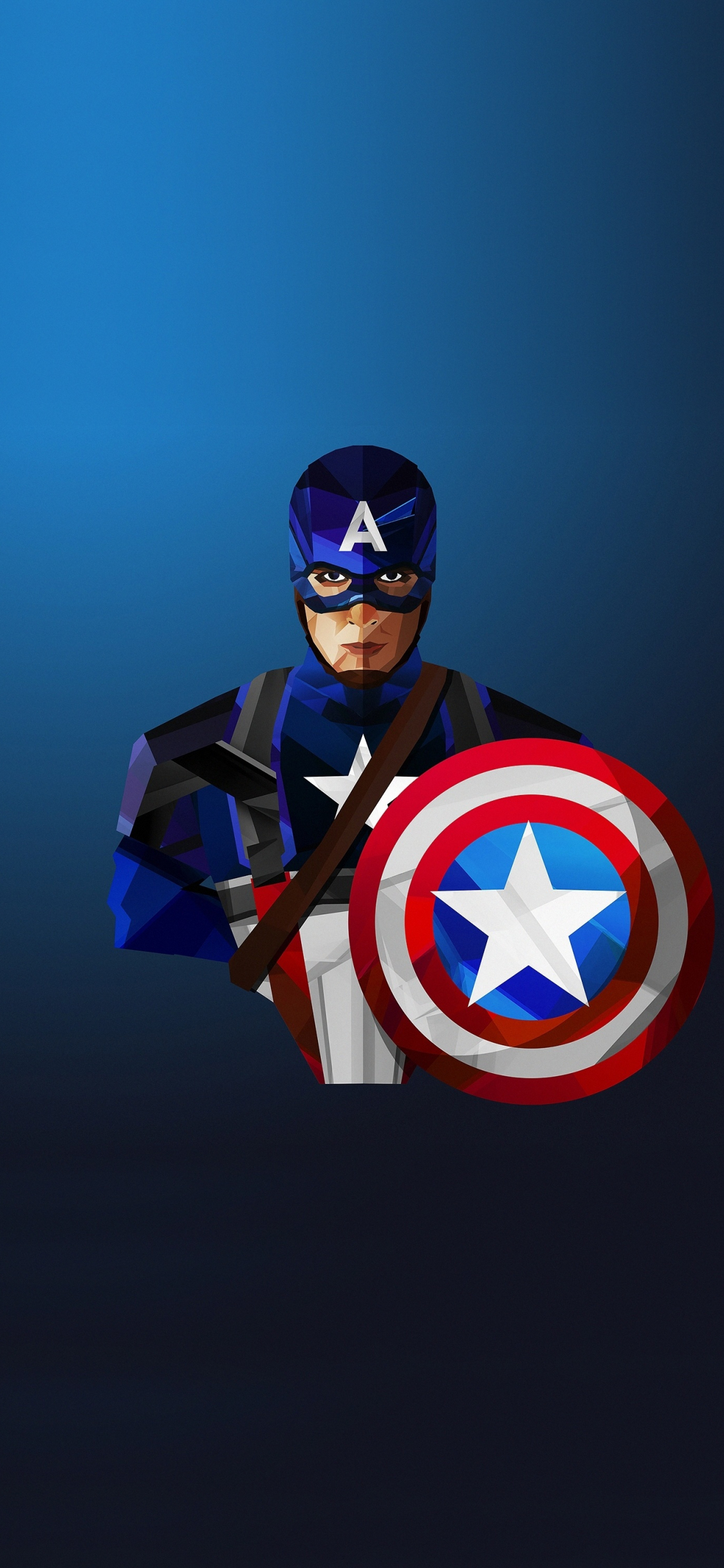 Download 1125x2436 Wallpaper Captain America Artwork Low