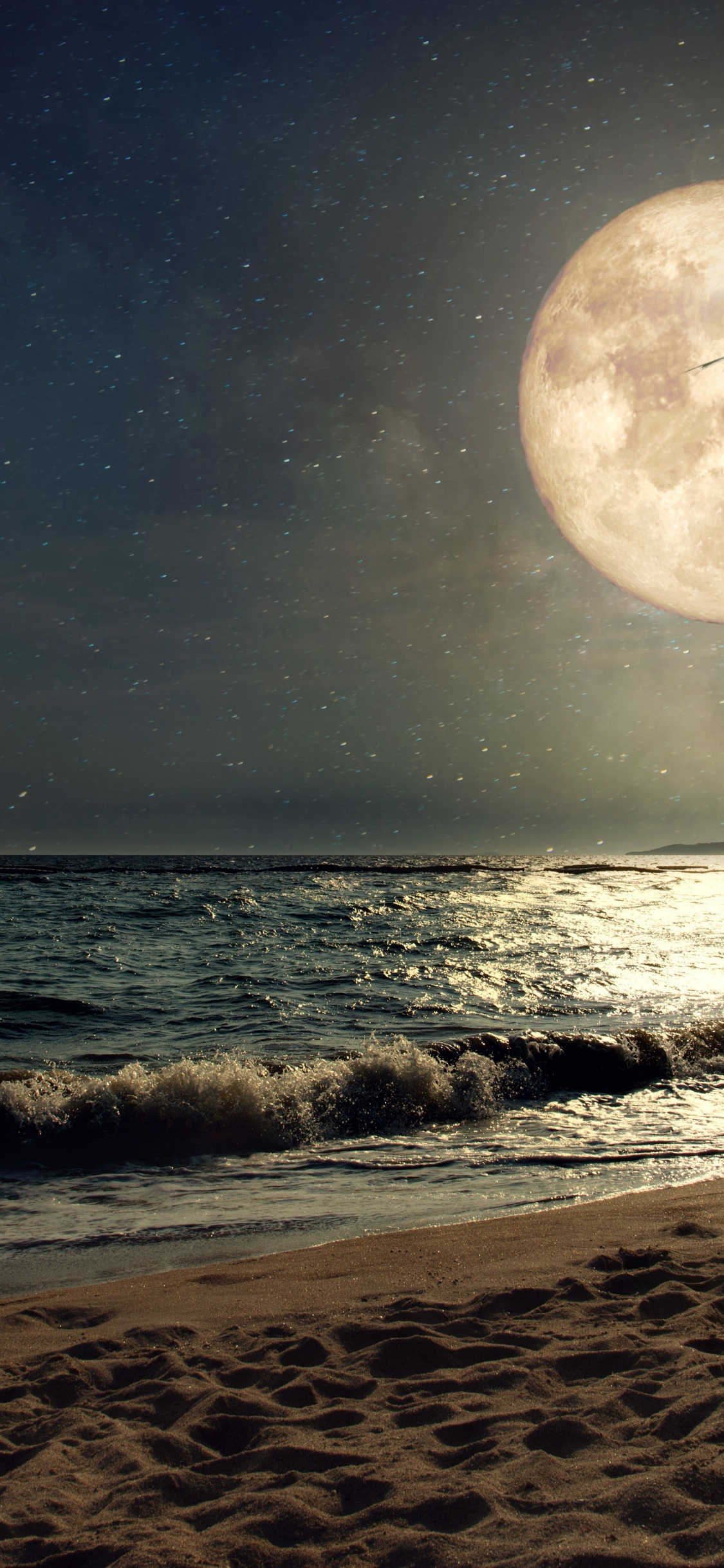 Trends For Night Moon And Sea Hd Wallpaper Photos