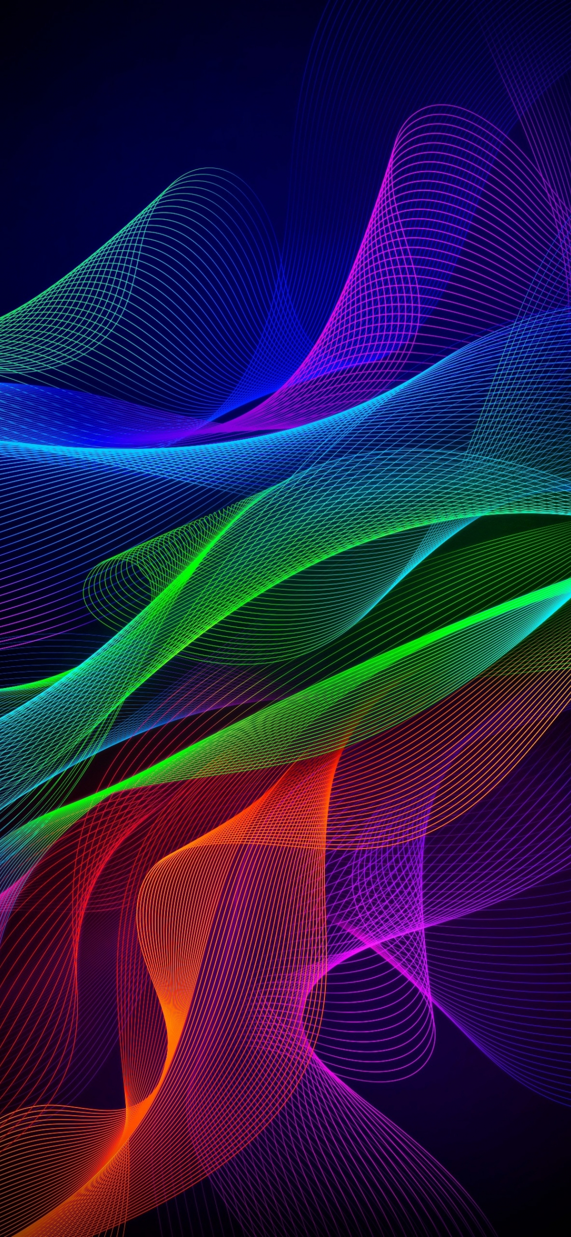 Download 1125x2436 Wallpaper Colorful Lines Abstract Razer Phone Stock Iphone X 1125x2436 Hd Image Background