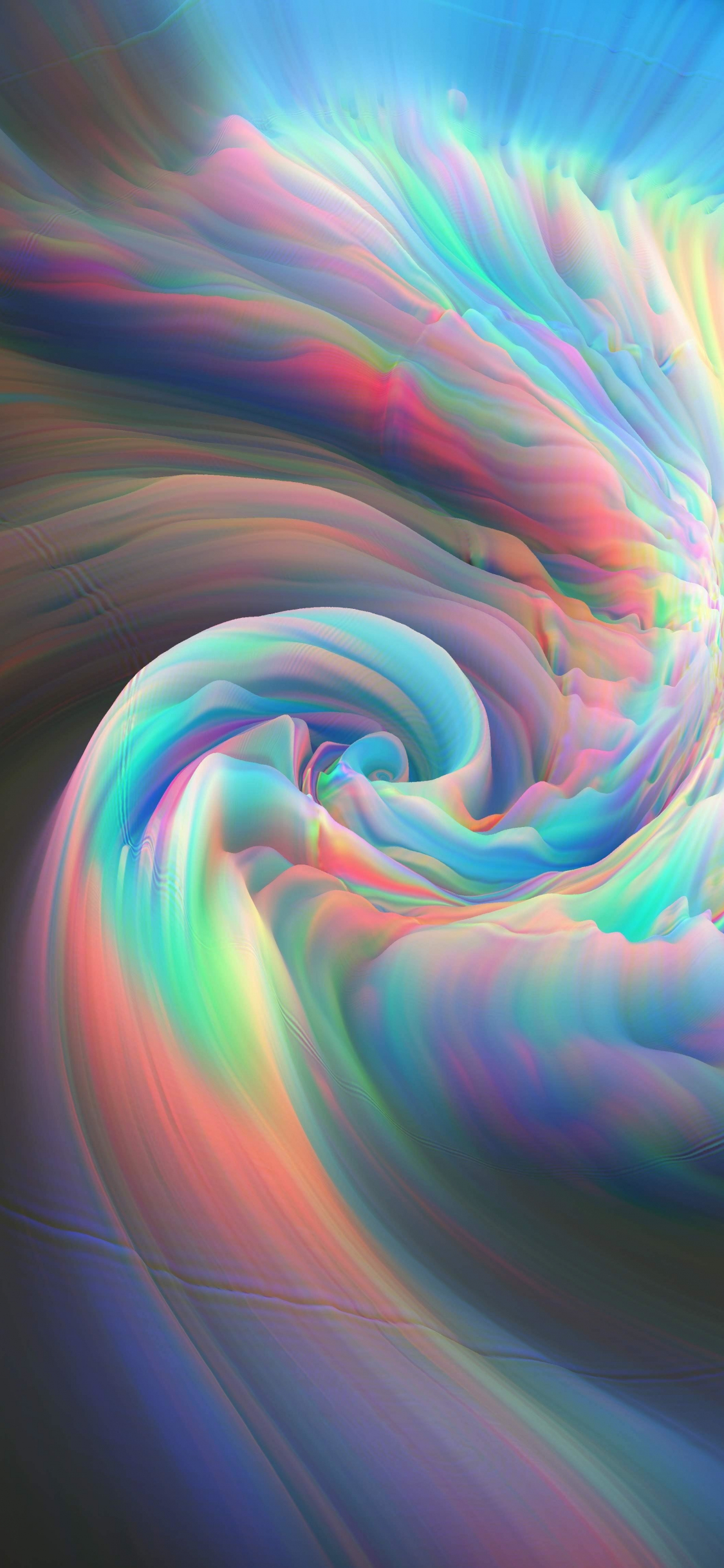 Glitch art, colorful swirl, abstraction, 1125x2436 wallpaper