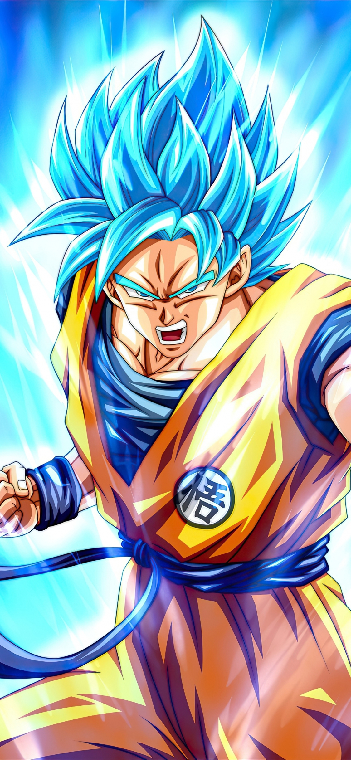Download Dragon Ball Son Goku Blue Power 1125x2436 Wallpaper Iphone X 1125x2436 Hd Image Background