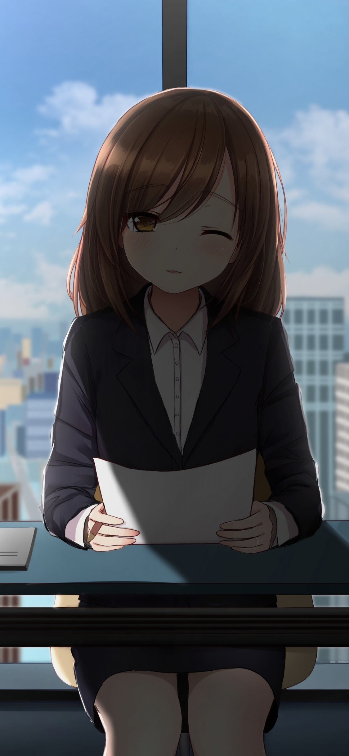 Business woman female employee anime... - Stock Illustration [103133857] -  PIXTA