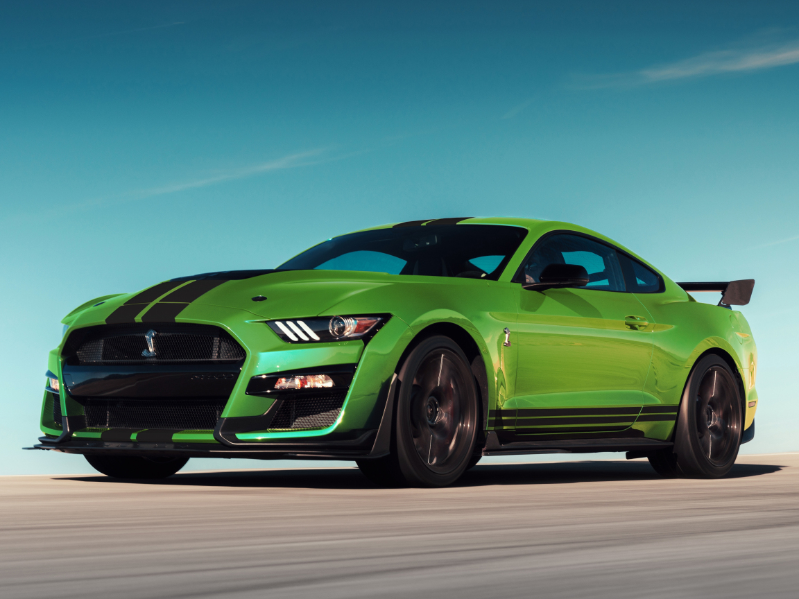 Download 1152x864 wallpaper green, ford mustang shelby gt500, standard ...