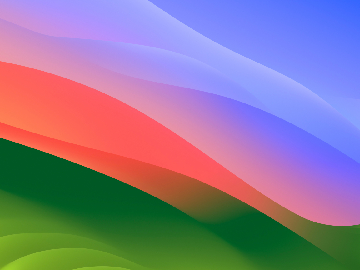 MacOS Sonoma, colorful waves, stock photo, 1152x864 wallpaper