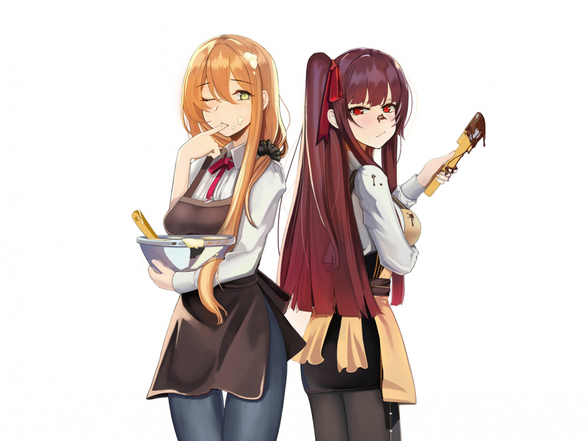 Download wallpaper 1152x864 cooking, anime girls, girls frontline ...