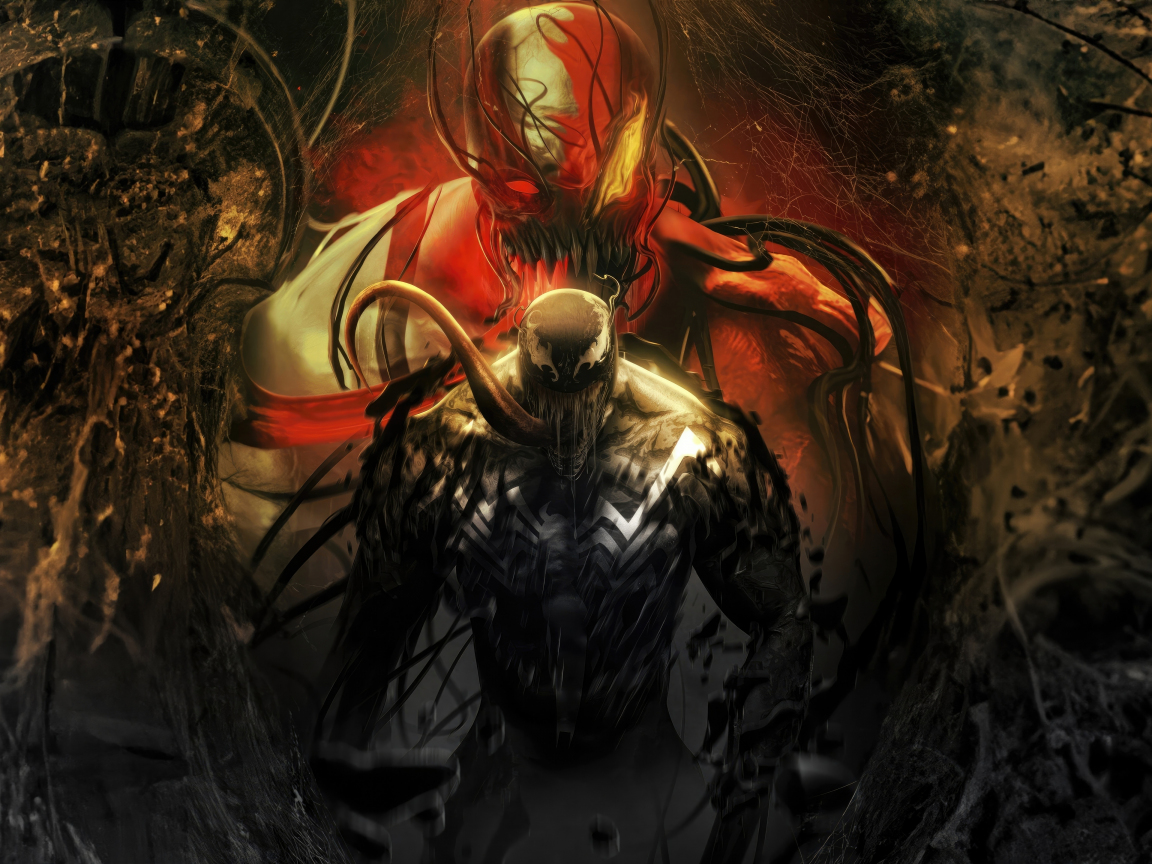 Venom, dark and Cold carnage, villain war, 1152x864 wallpaper
