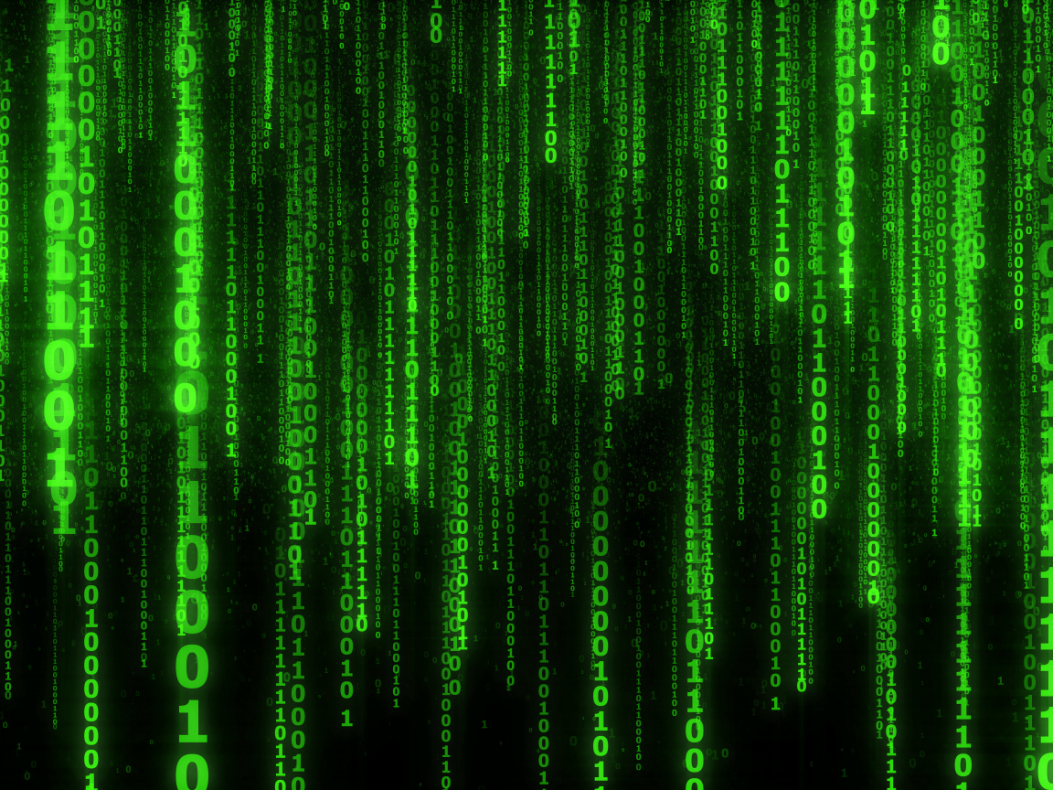 Matrix code, numbers, green, 1152x864 wallpaper