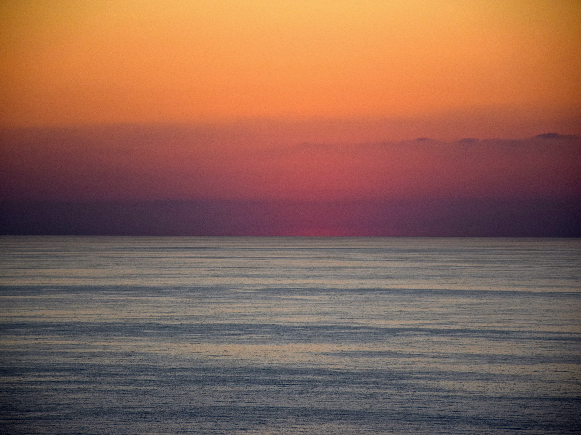 Sea, calm, sunset, body of water, blur, 1152x864 wallpaper
