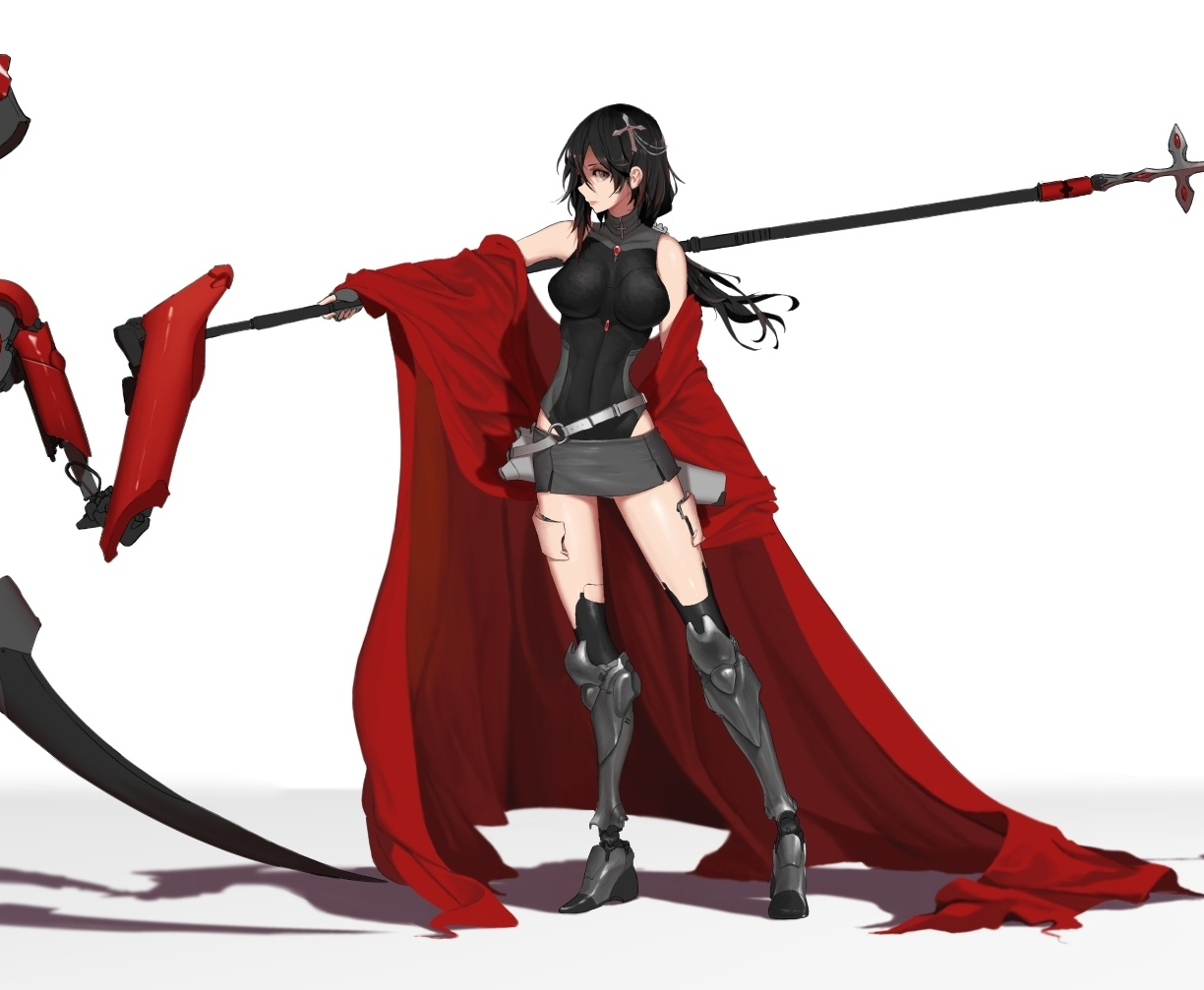 Wallpaper dark, anime girl, ruby rose desktop wallpaper, hd image, picture,  background, 955152