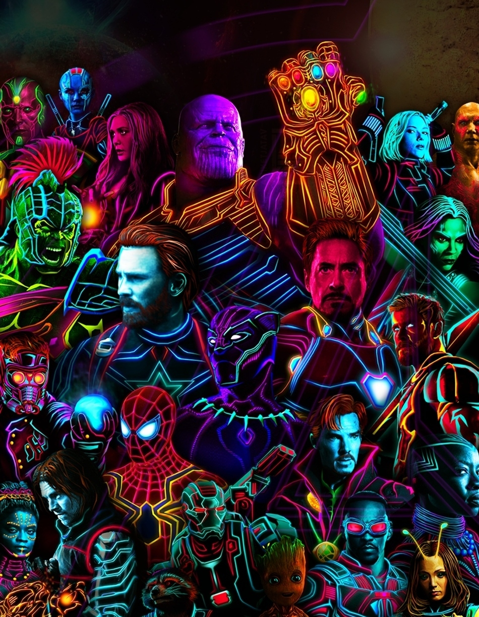 Wallpaper all superhero in poster, avengers, colorful desktop wallpaper ...