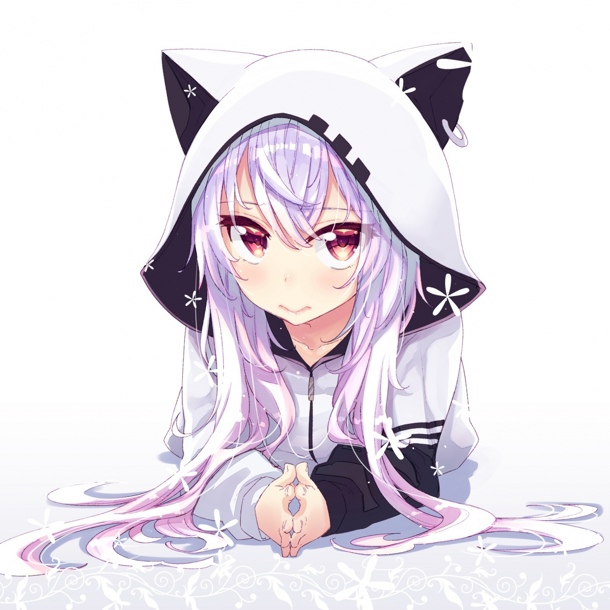 Wallpaper azuma lim, anime girl, white hoodie desktop wallpaper, hd image,  picture, background, 189d66 | wallpapersmug