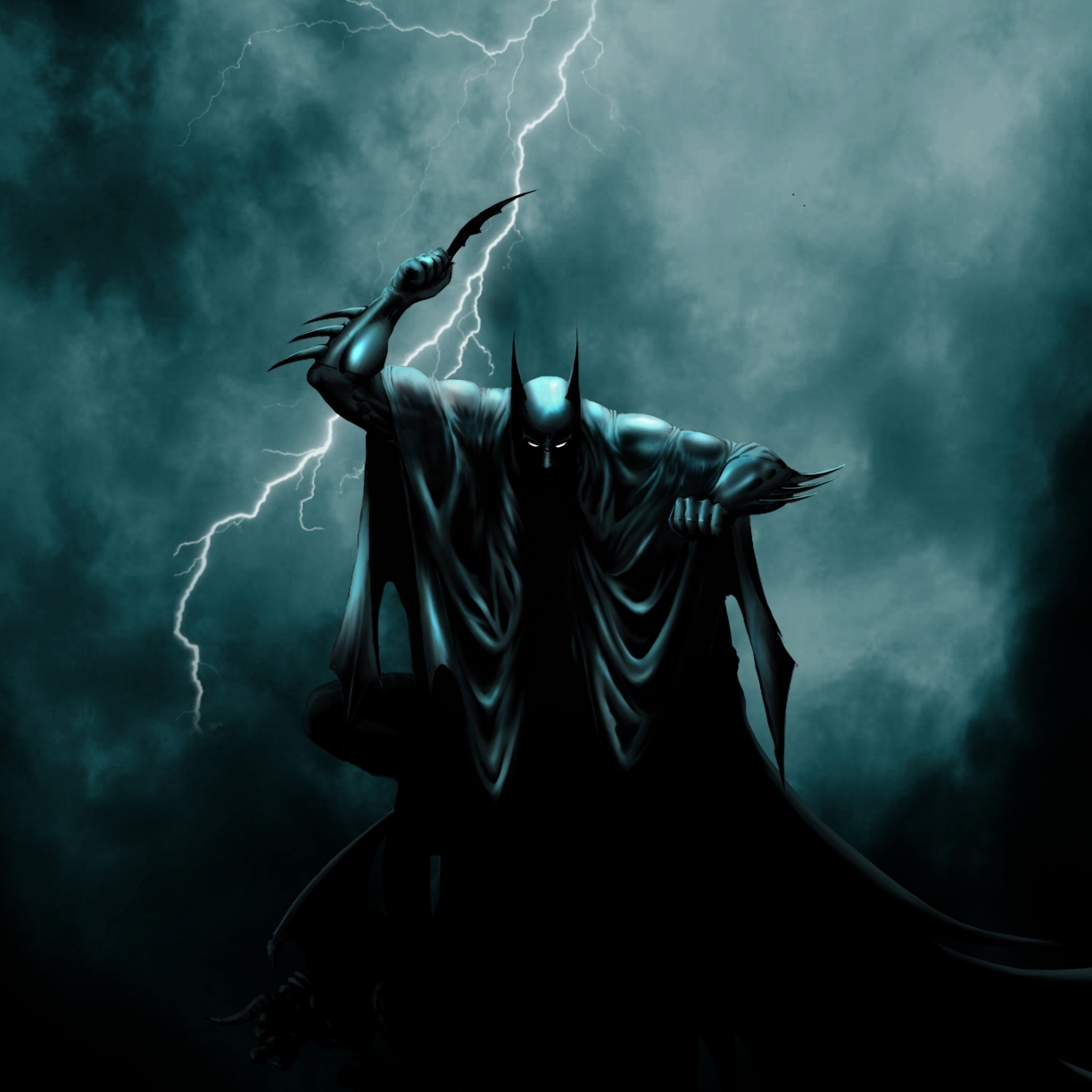 Desktop Wallpaper The Dark Knight Dark Lightning Art Hd Image Picture Background 1ad607