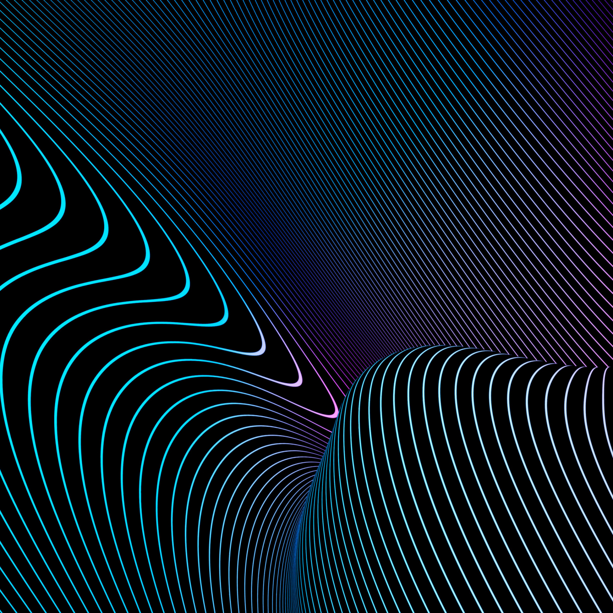 Wallpaper curves, lines, neon dark, wrap desktop wallpaper, hd image ...