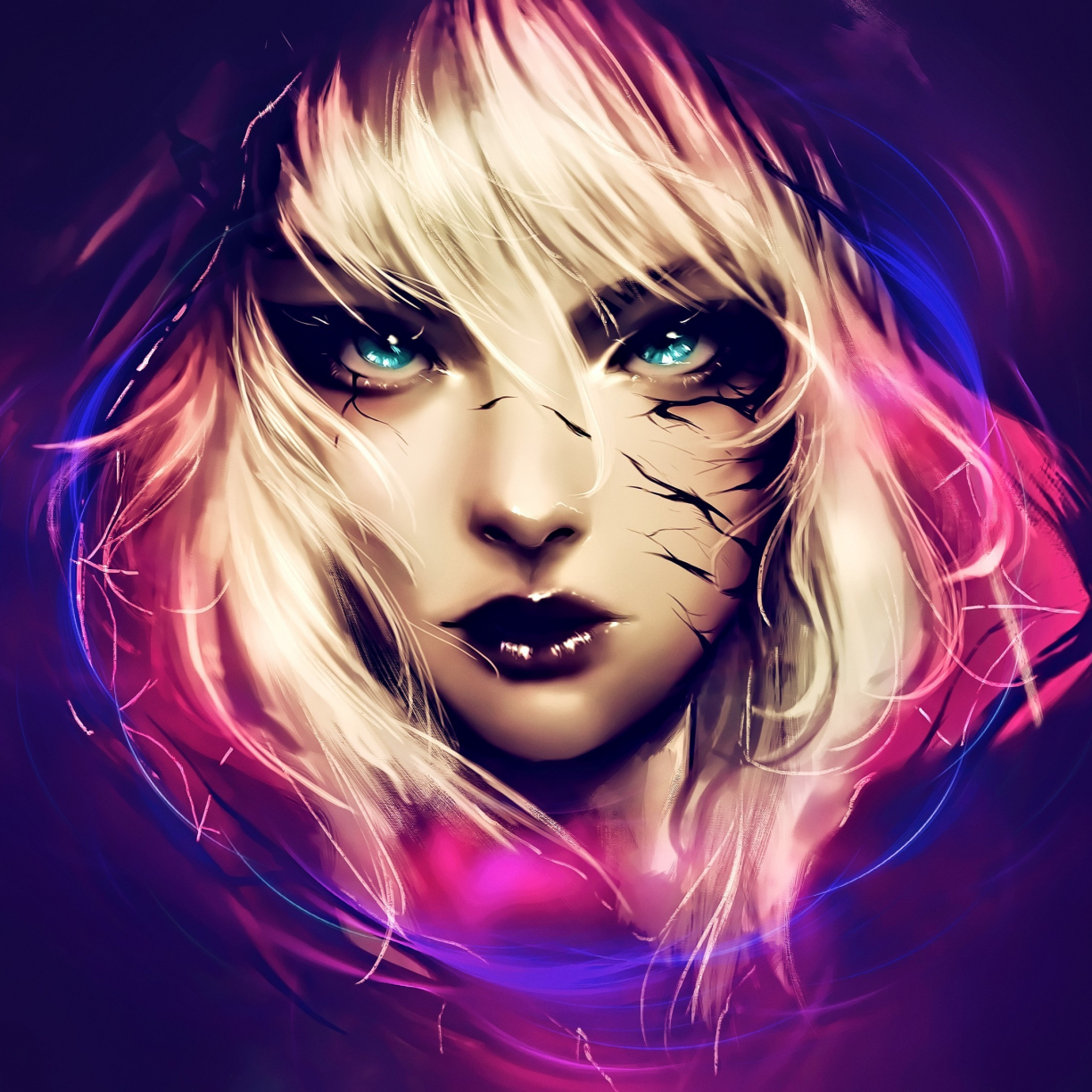 Wallpaper woman, face, fantasy, art desktop wallpaper, hd image ...