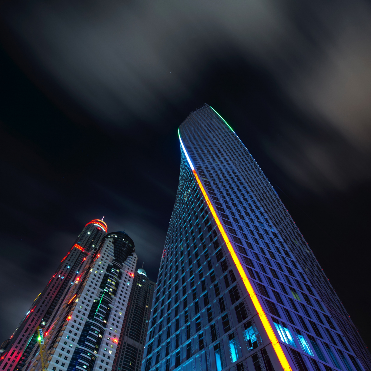 Wallpaper buildings, night, sky desktop wallpaper, hd image, picture ...