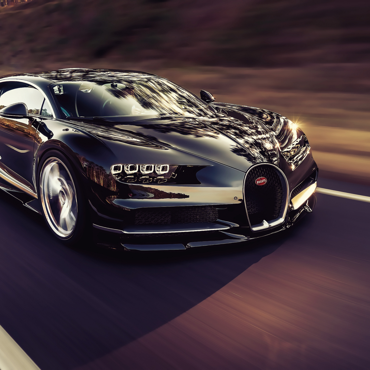 Wallpaper luxury car, bugatti chiron, on road desktop wallpaper, hd ...