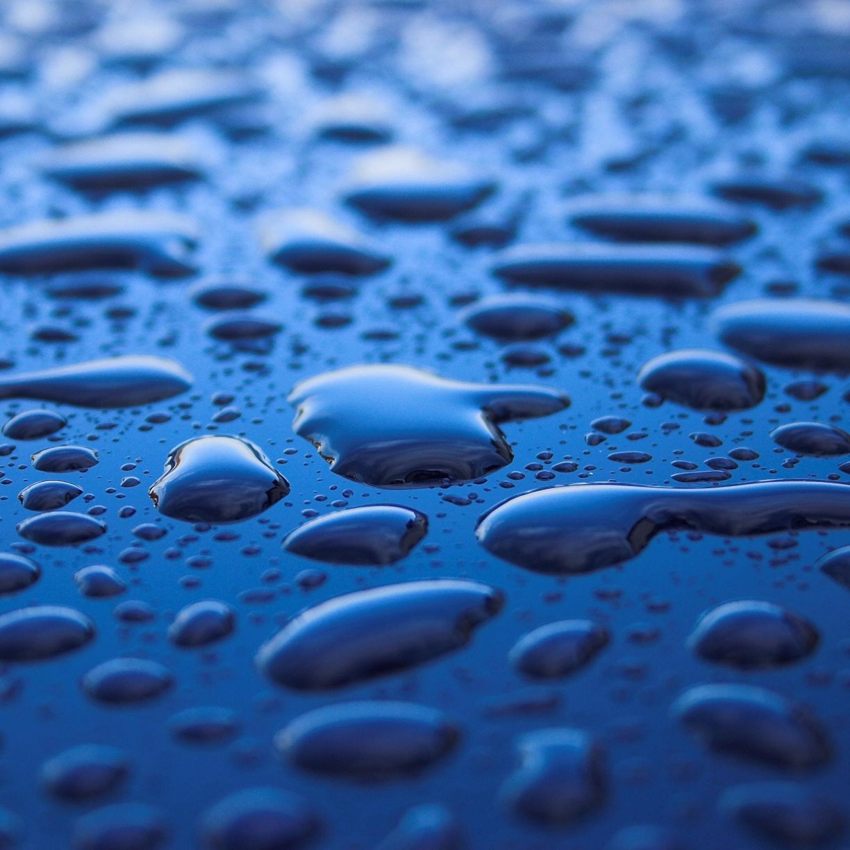 Wallpaper drops, blue surface desktop wallpaper, hd image, picture ...