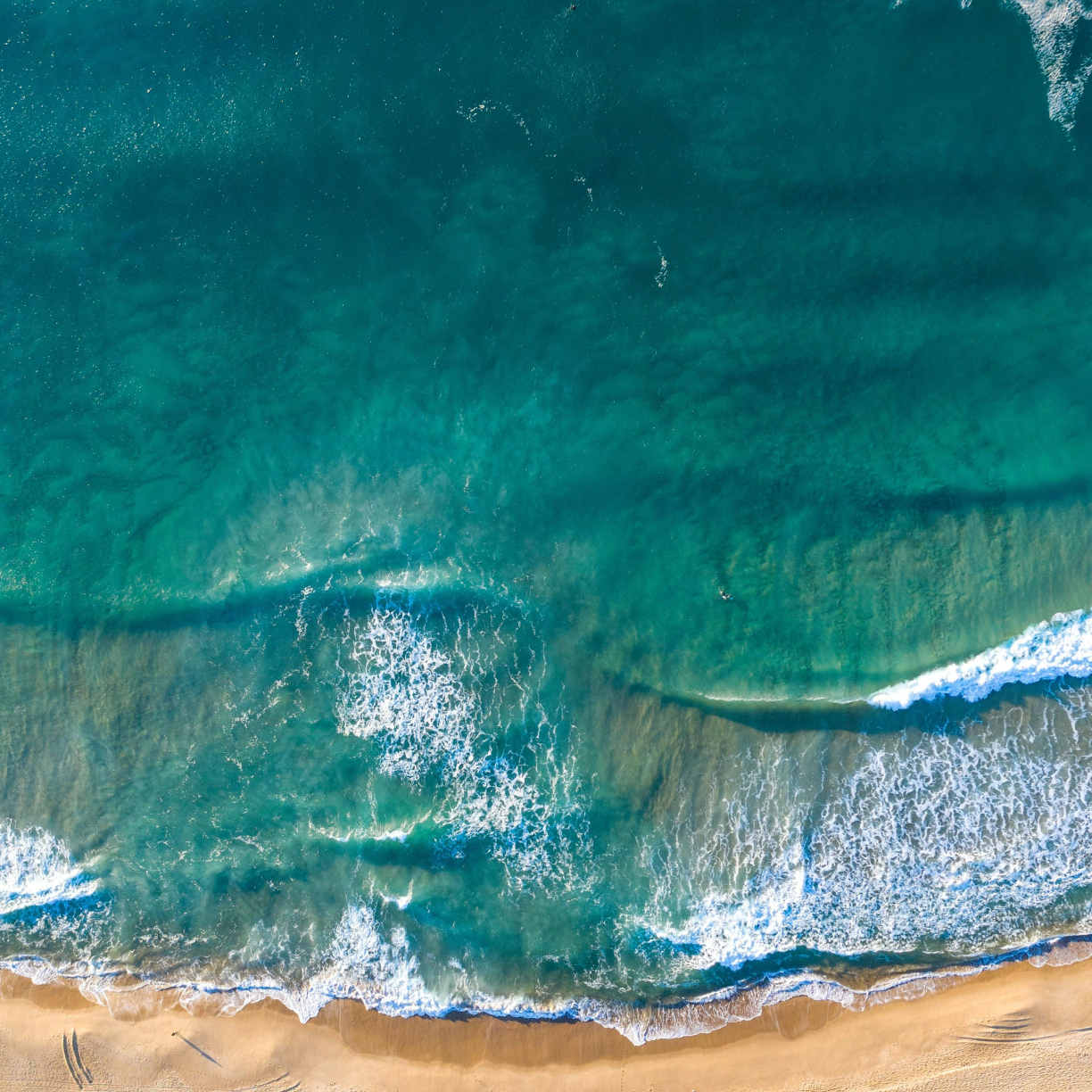 Wallpaper waves, green sea, aerial view desktop wallpaper, hd image ...