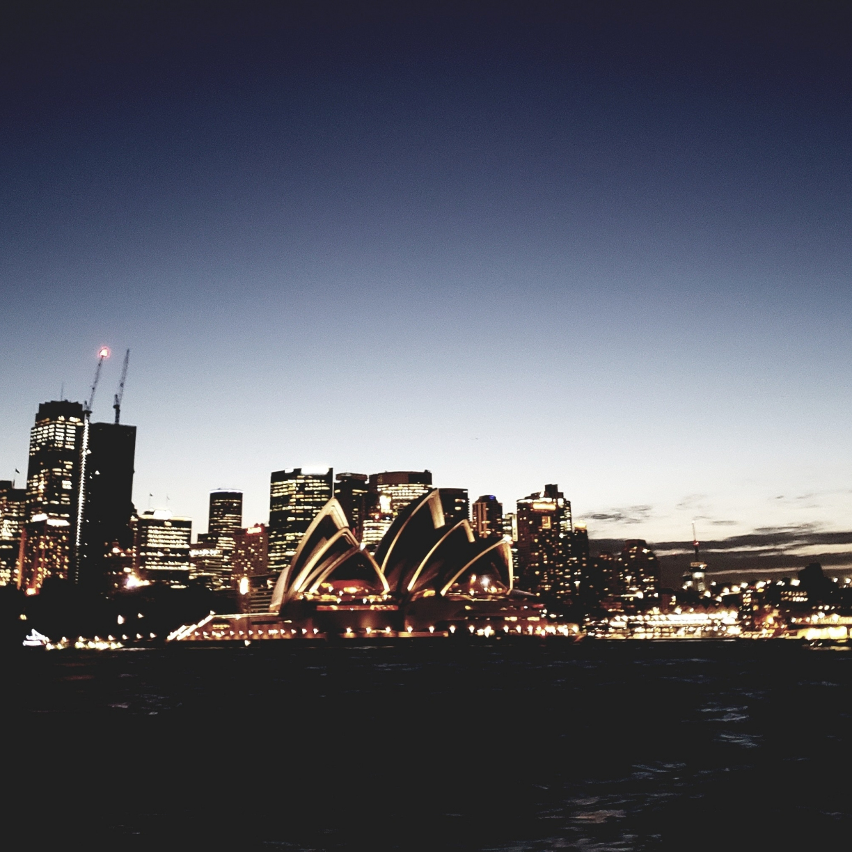 Opera house, australia, night, city, silhouette wallpaper, hd image ...