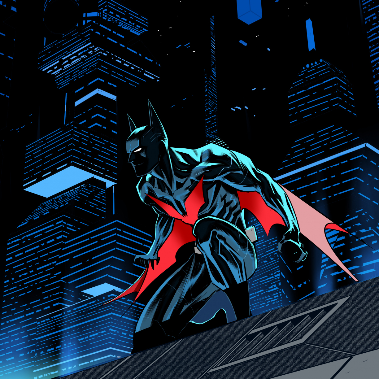 Wallpaper batman beyond, future batman, dark, artwork desktop wallpaper ...