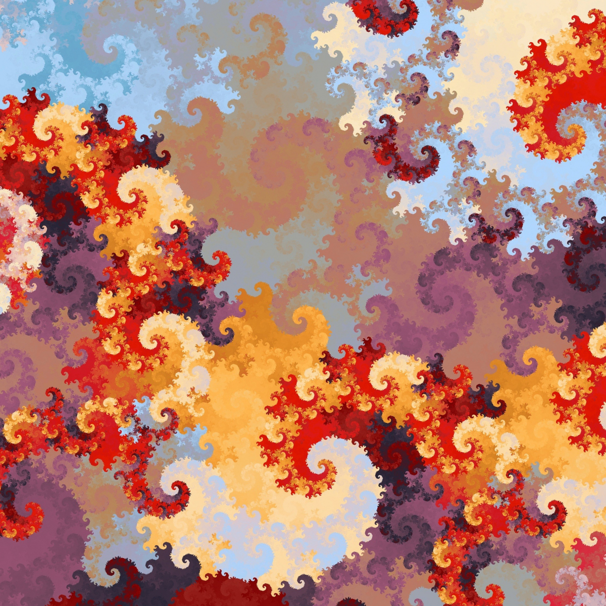 Swirl, abstract, fractal, pattern, 1224x1224 wallpaper