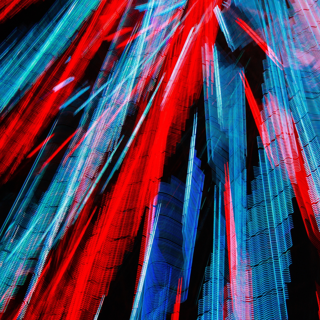 Wallpaper digital art, lines, blue-red stripes, intermittent desktop ...