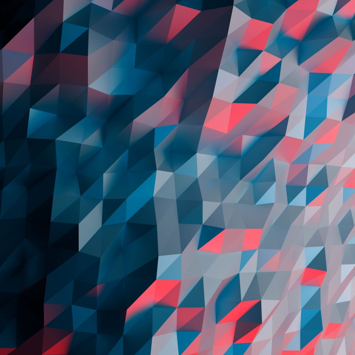 Multi-color, polygons, art, 1224x1224 wallpaper