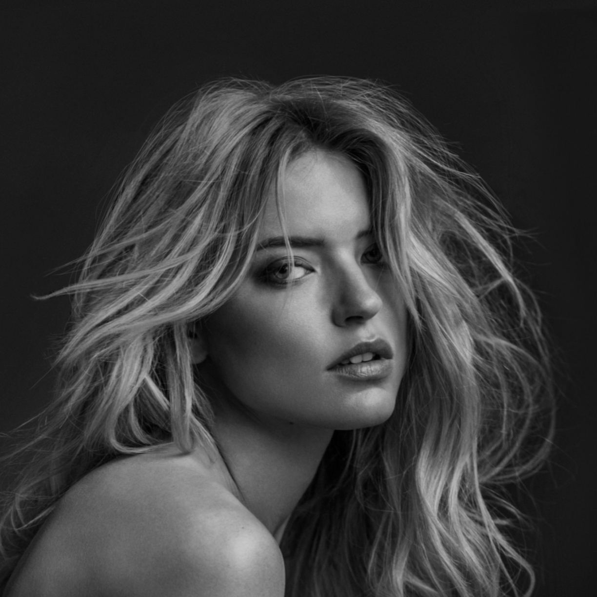 Wallpaper martha hunt, american model, monochrome desktop wallpaper, hd ...