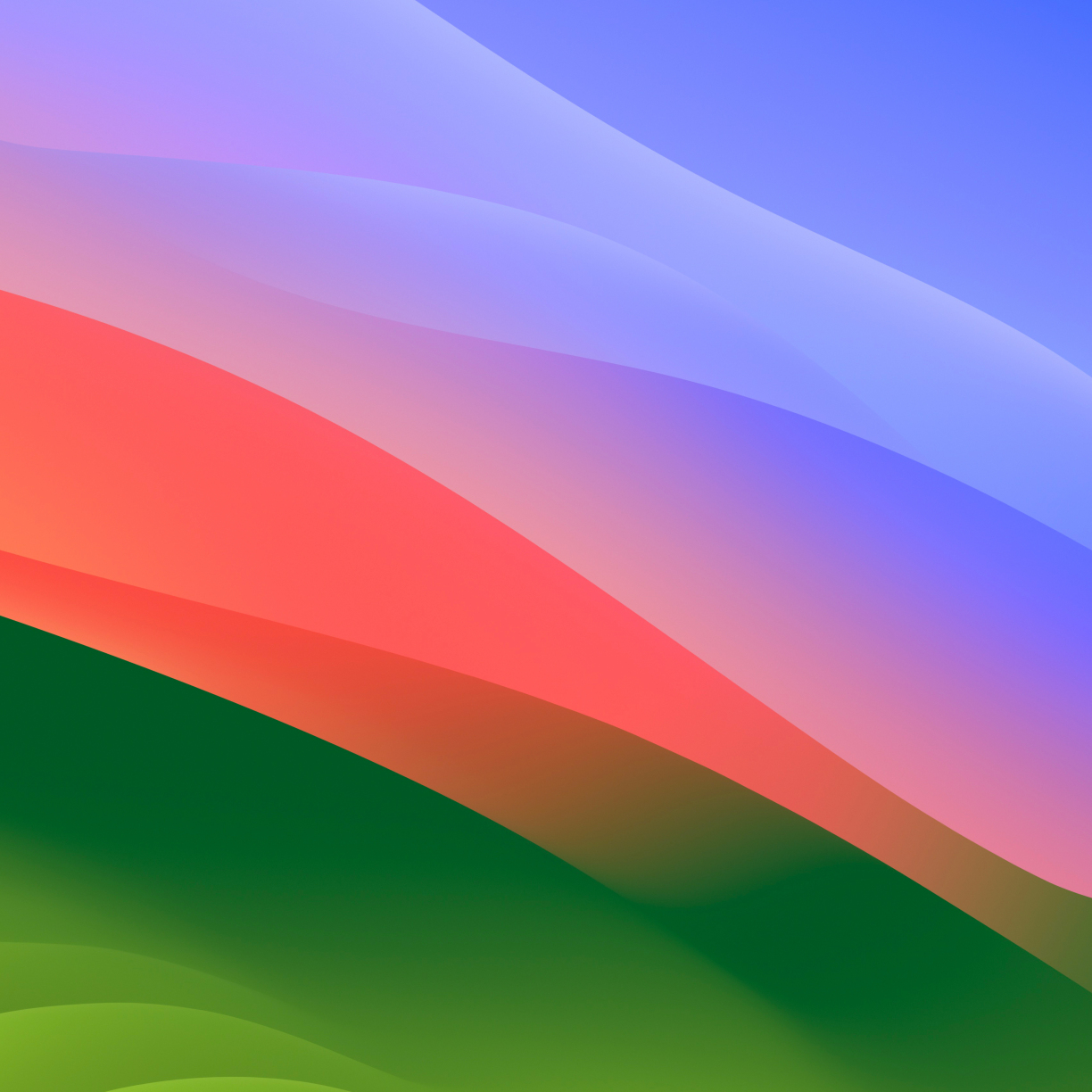 MacOS Sonoma, colorful waves, stock photo, 1224x1224 wallpaper