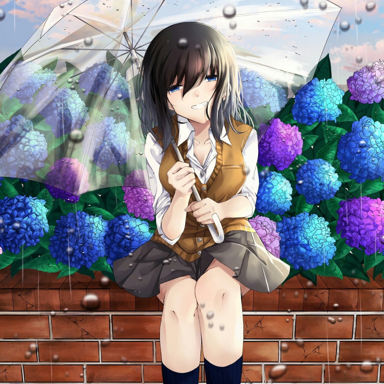 Girl & Rain Anime Aesthetic Wallpapers - Anime Wallpapers iPhone