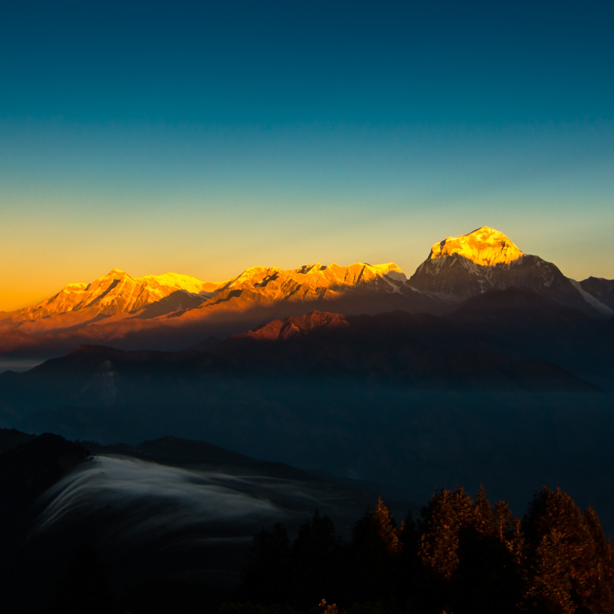 Wallpaper mountain, golden peaks, himalaya, mountains range, sunset ...