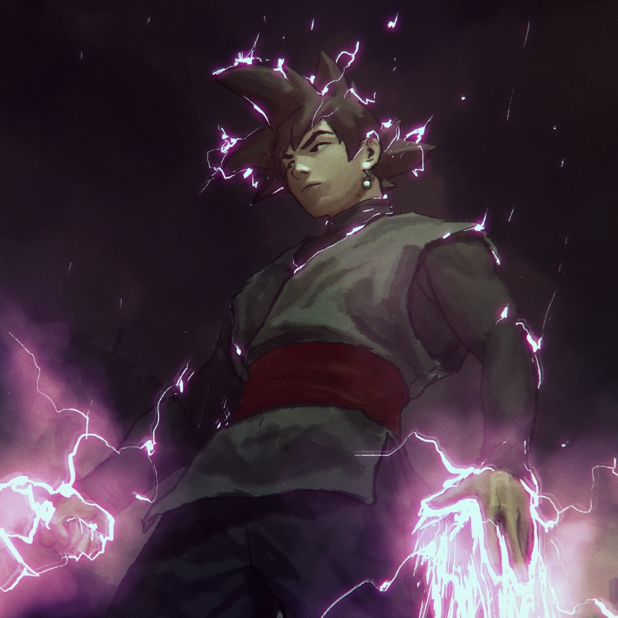 Goku Anime Boy Dark Art Black Background 4K HD Dragon Ball Wallpapers, HD  Wallpapers