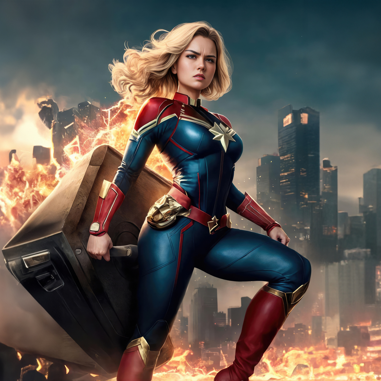 Wallpaper marvel's captain marvel, beautiful superhero desktop ...