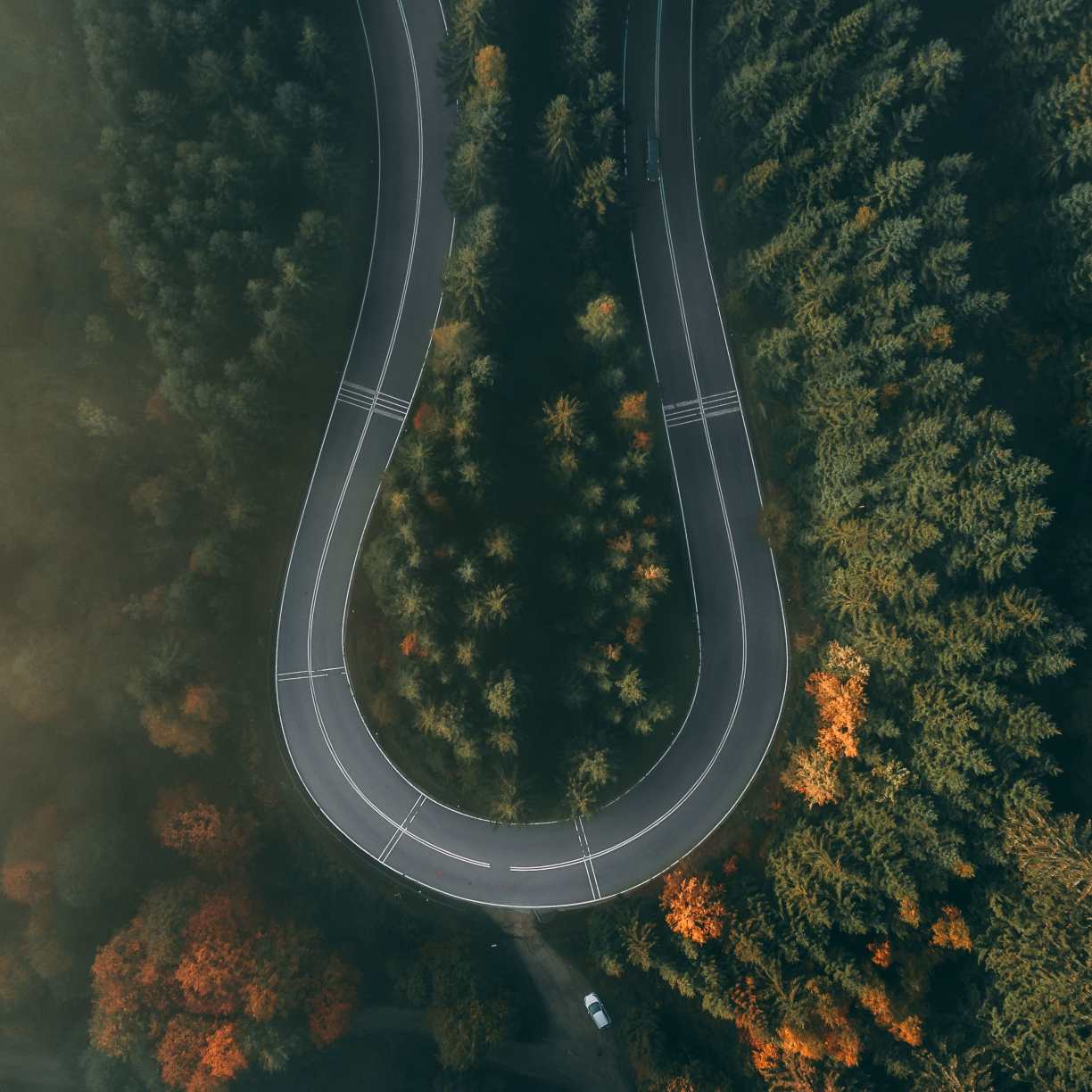 Wallpaper curve, road, highway, aerial view, nature desktop wallpaper ...