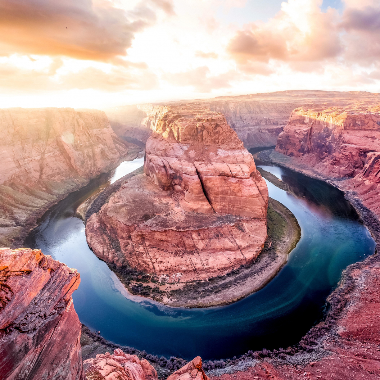 Wallpaper horseshoe bend, river, nature, landscape, arizona desktop ...