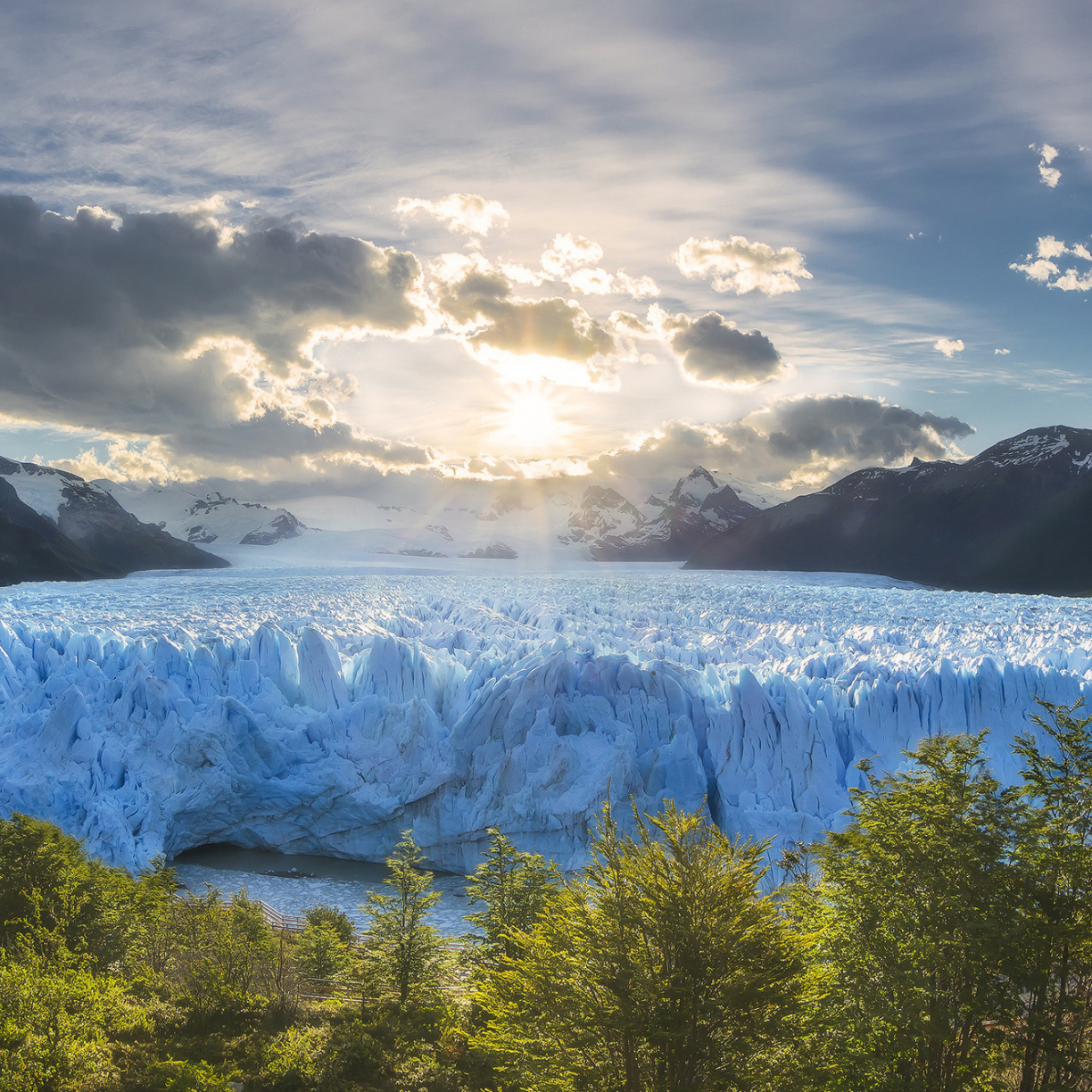 Iceberg, glacier lake, nature, 1224x1224 wallpaper