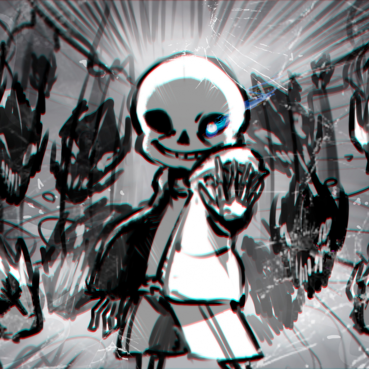 Pixilart - NT Sans - Reboot(With jhall background) by ntsansdareal