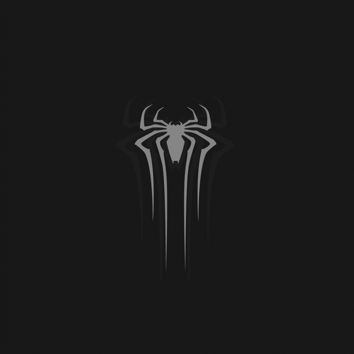 Wallpaper logo, gray, spider-man, minimal, dark desktop wallpaper, hd ...