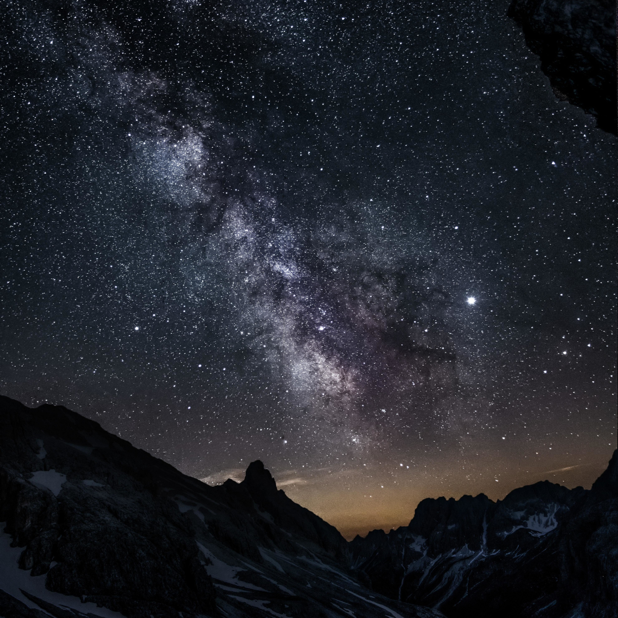 Wallpaper valley, mountain, night, starry sky desktop wallpaper, hd ...