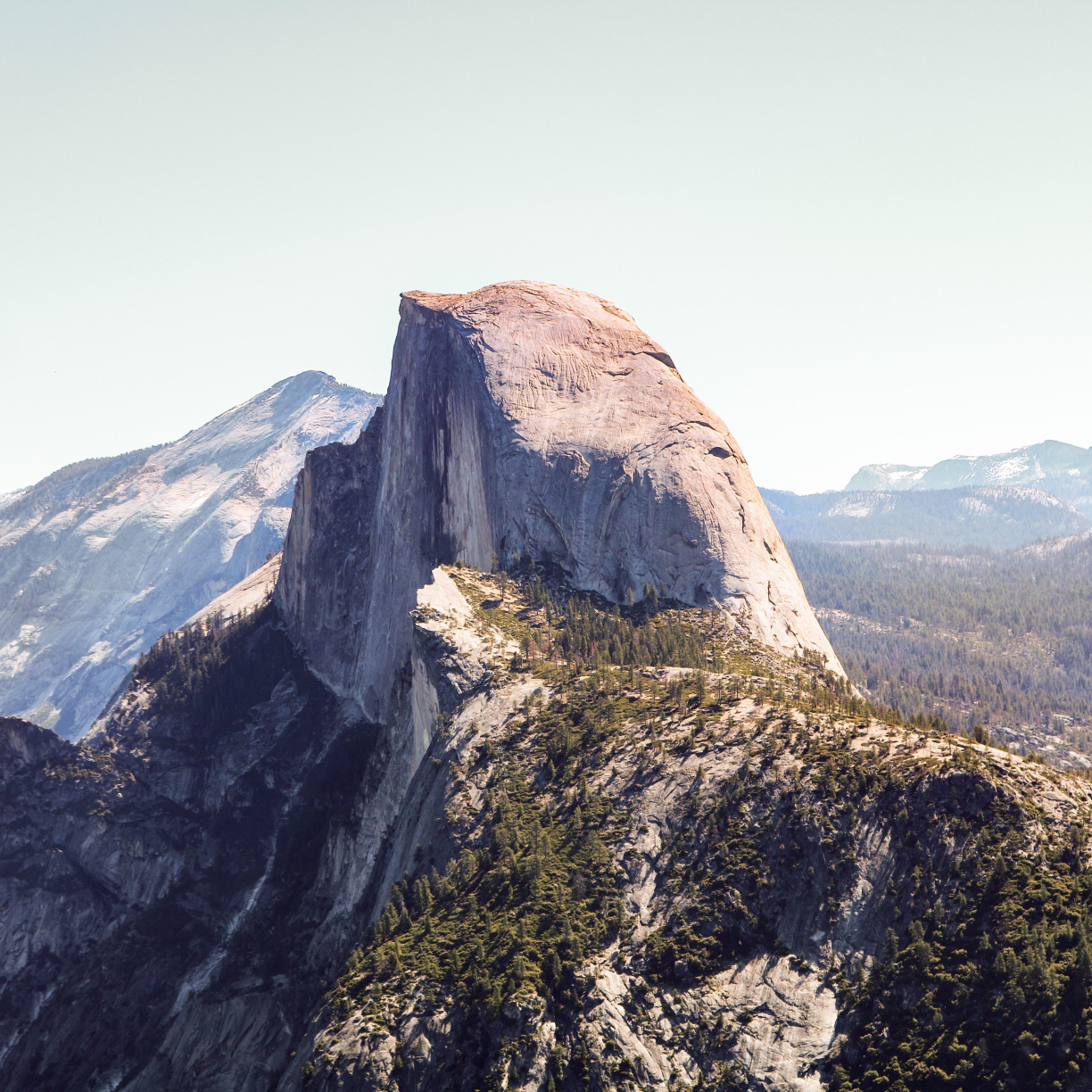 Half Dome, Yosemite valley, national park, nature, 1224x1224 wallpaper