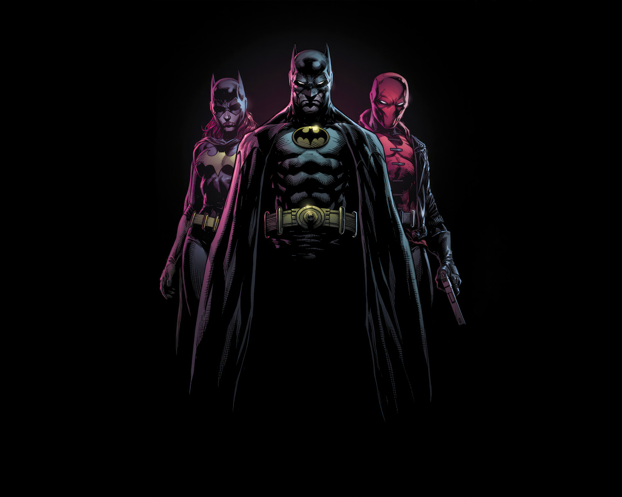 Bat-family, superhero, 1280x1024 wallpaper