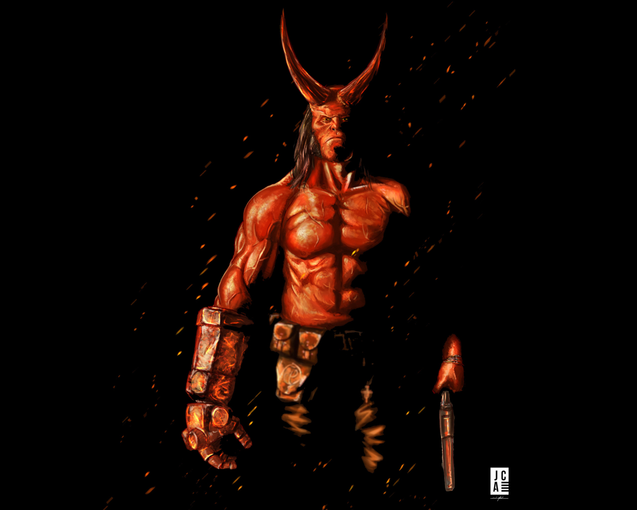 Hellboy, 2019 movie, artwork, 1280x1024 wallpaper